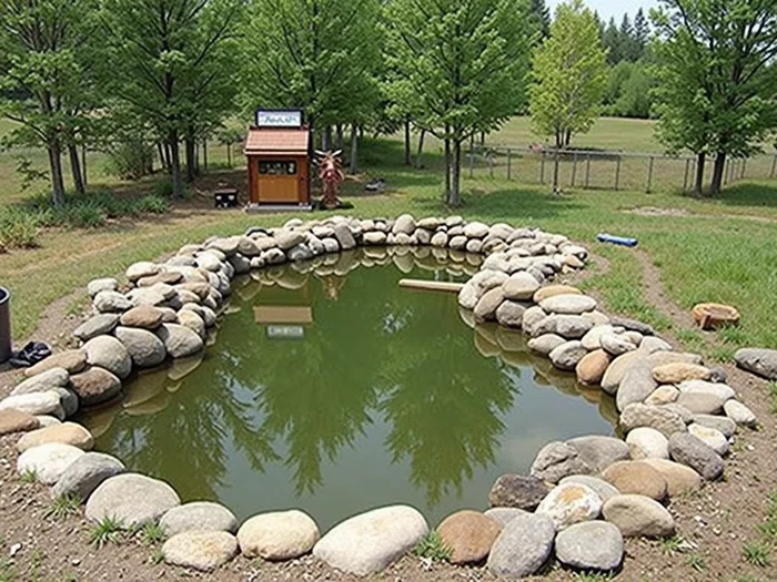Catfish pond construction